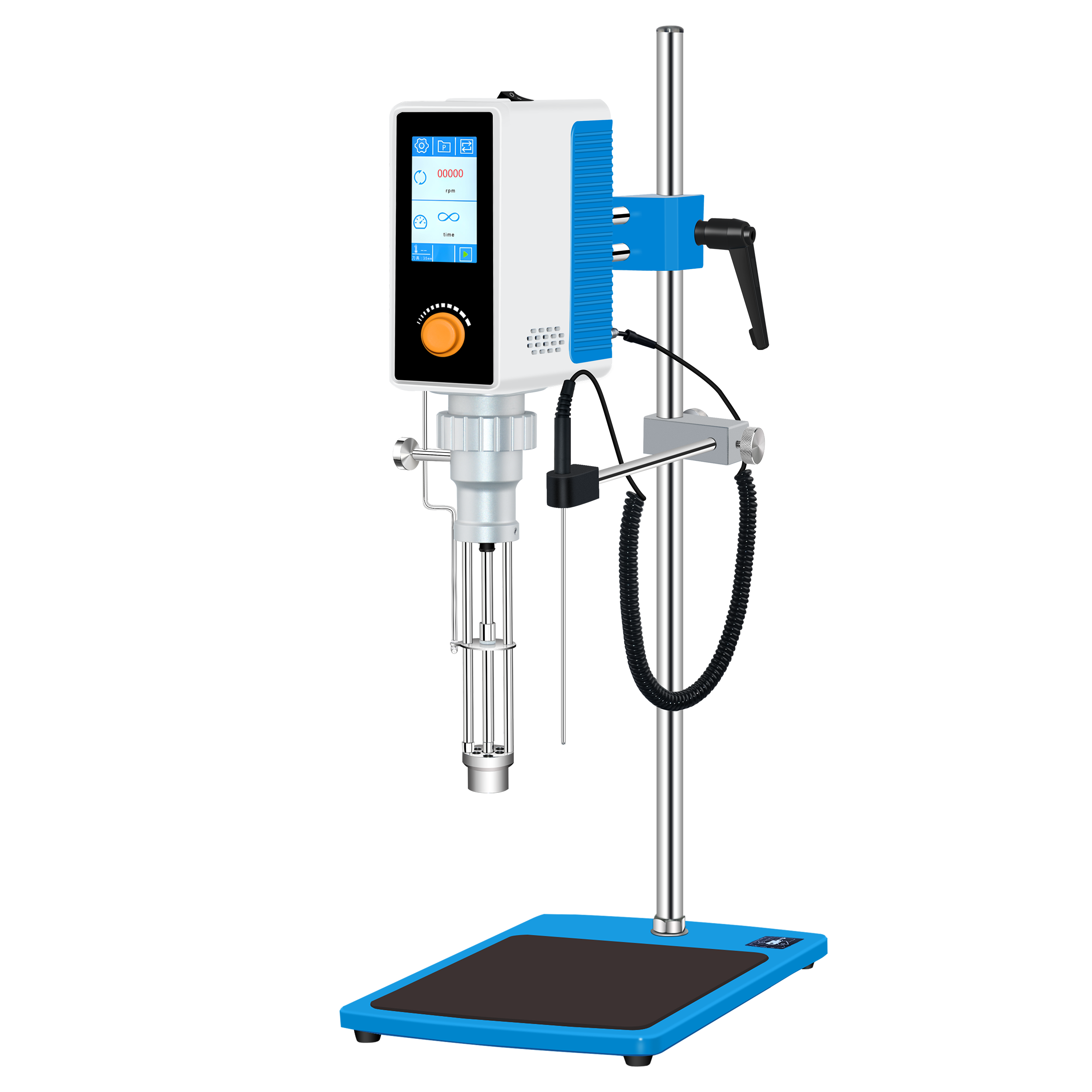 Touch screen Digital 6L Manual and Electric lifting Emulsifying and Disperising Homogenizer 