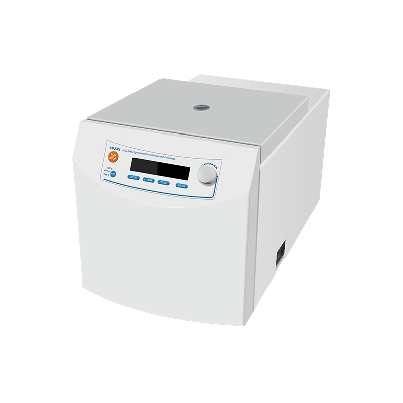 High speed medical centrifuge machine with open lid displaying secured rotor components
